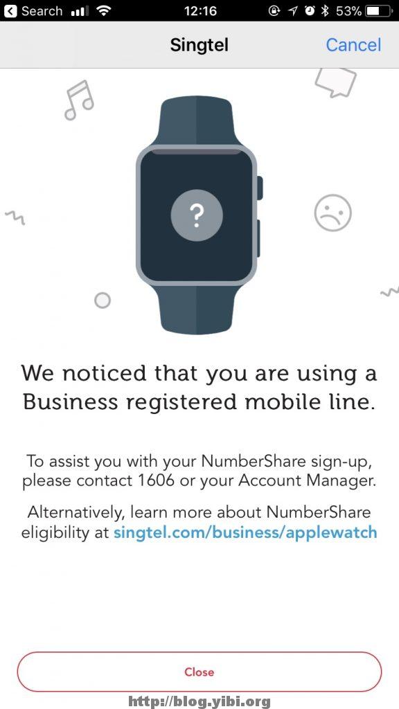 Apple Watch with Singtel Business Line